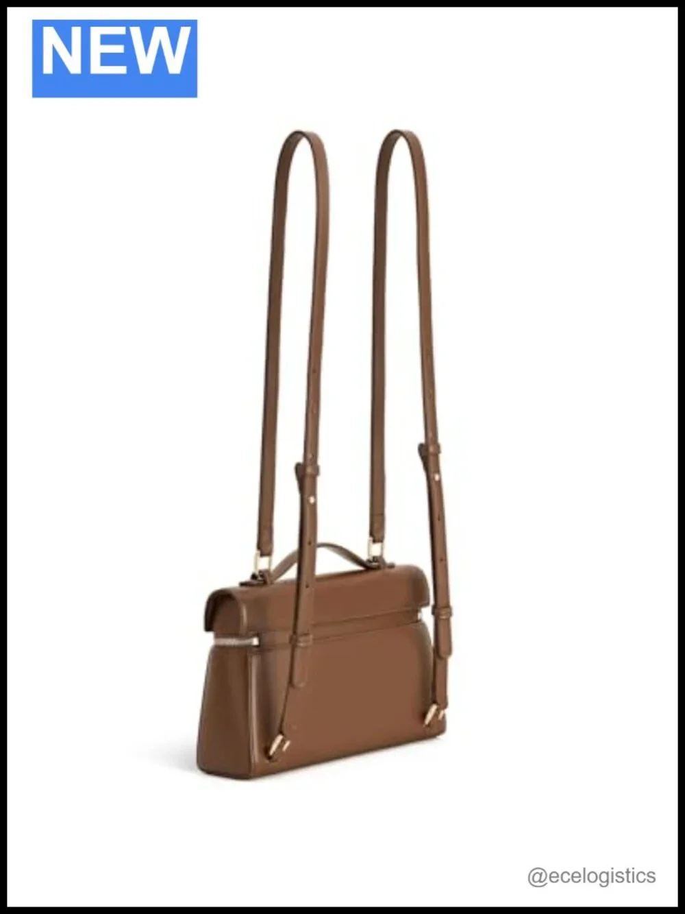 Women's Vegan Leather Top Handle Bag Satchel Crossbody with Gold Hardware